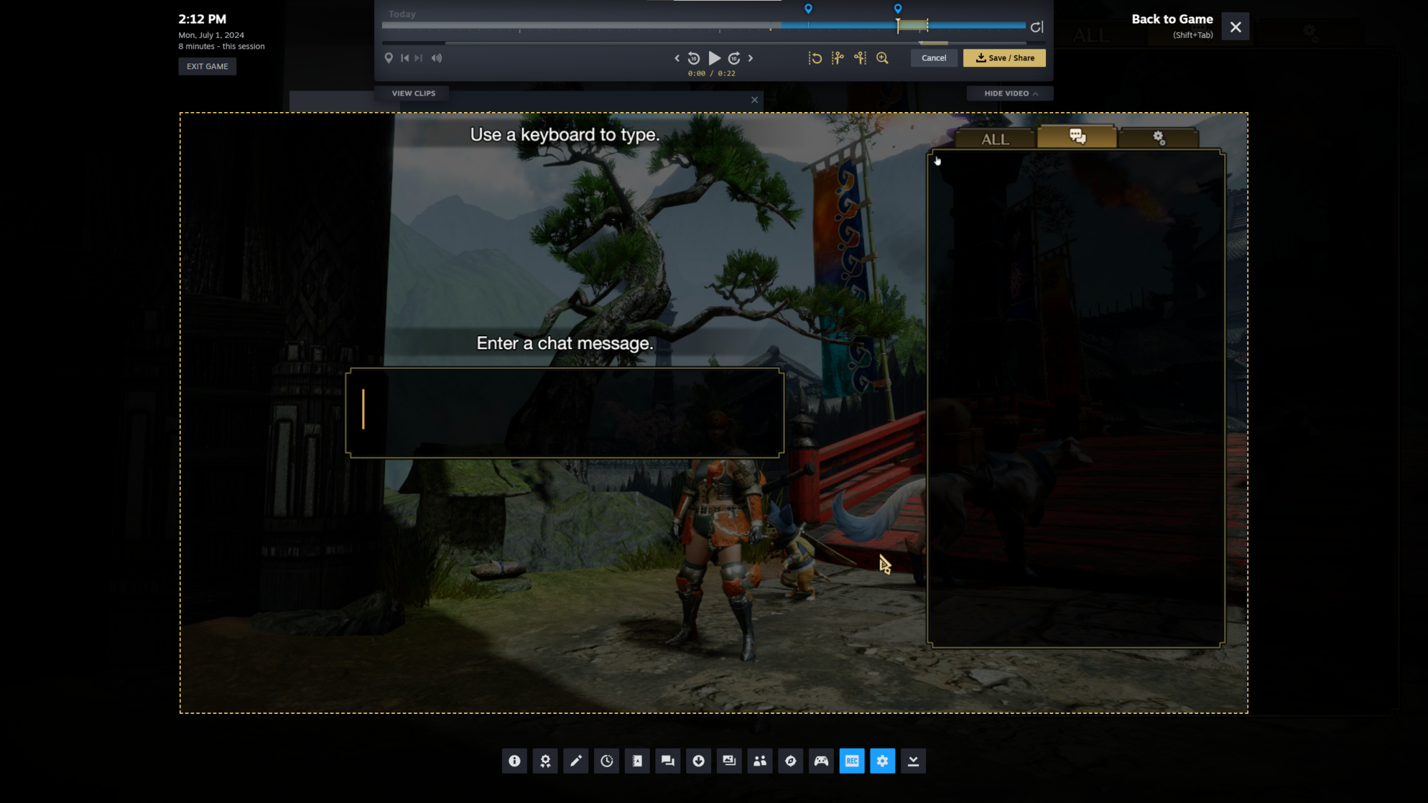 Screenshot of Monster Hunter Rise in Steam