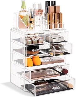 Sorbus Clear Cosmetic Makeup Organizer