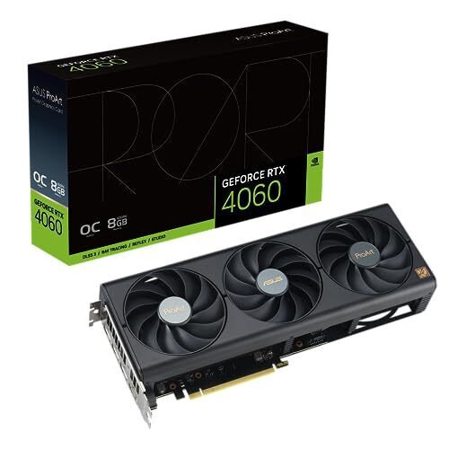 ASUS ProArt GeForce RTX™ 4060 OC Edition 8GB GDDR6 Graphics Card (PCIe 4.0, 8GB GDDR6, DLSS 3, HDMI 2.1a, DisplayPort 1.4a)