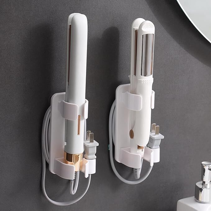 Curling Iron Holder Wall Mounted, Hair Dryer Holder