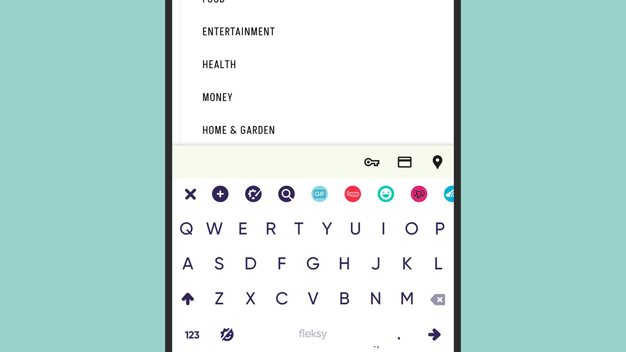 Fleksy keyboard