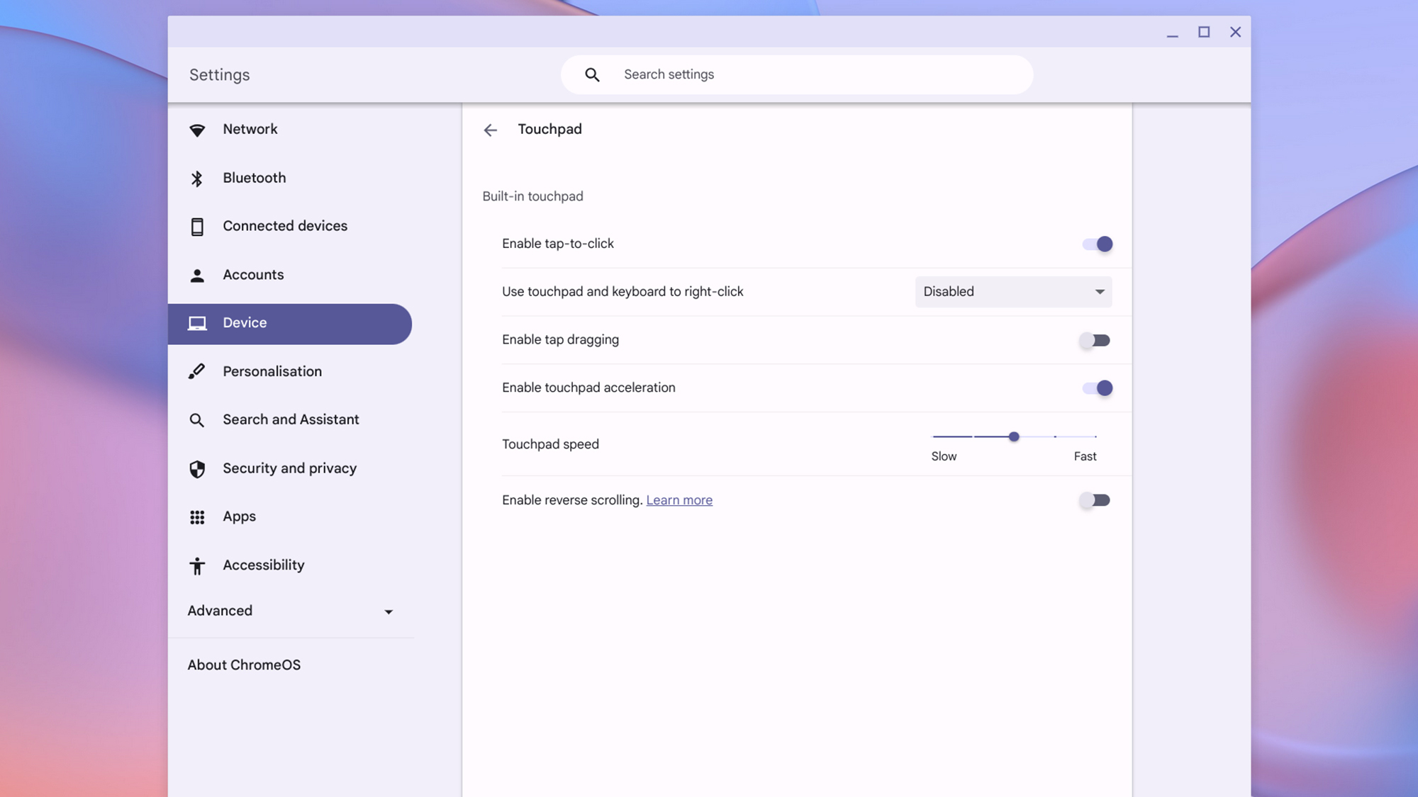 ChromeOS Settings