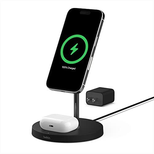 Belkin Boost Up Charge Pro 2-in-1 Wireless Charger Stand with MagSafe