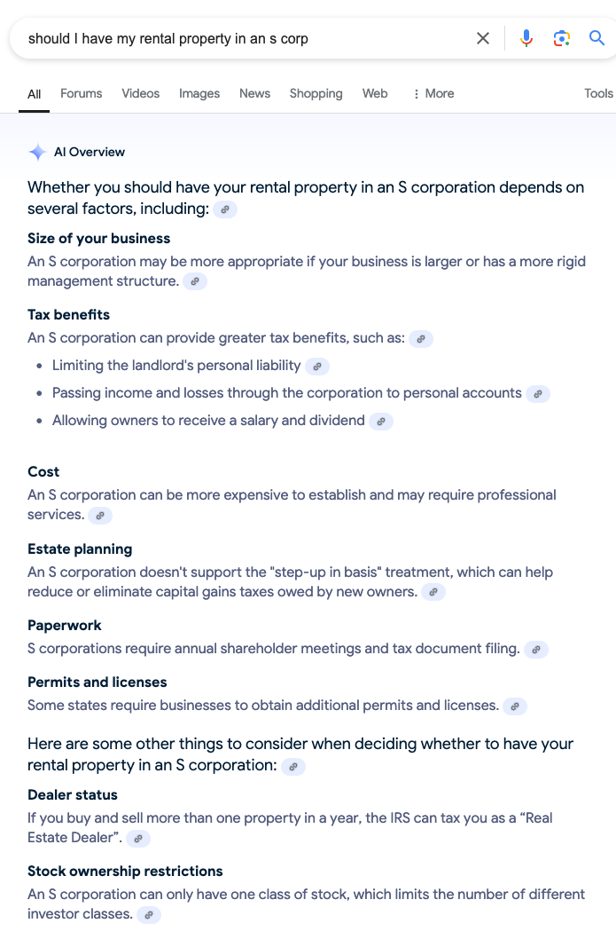 Should I Have My Rental Property In An S Corp?