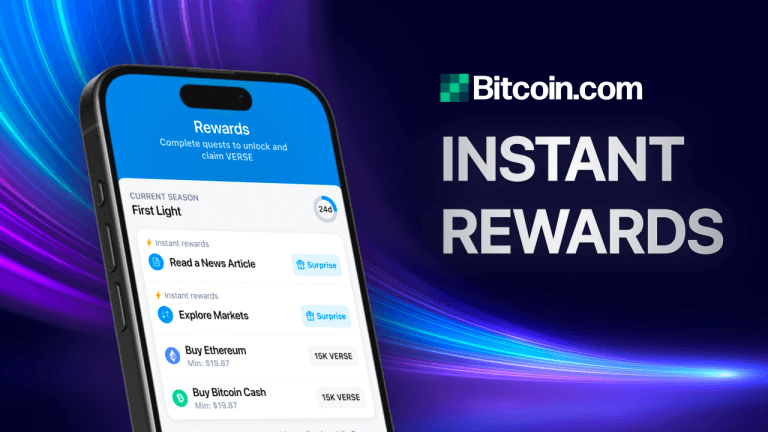 Use the Bitcoin.com Wallet app for instant rewards.