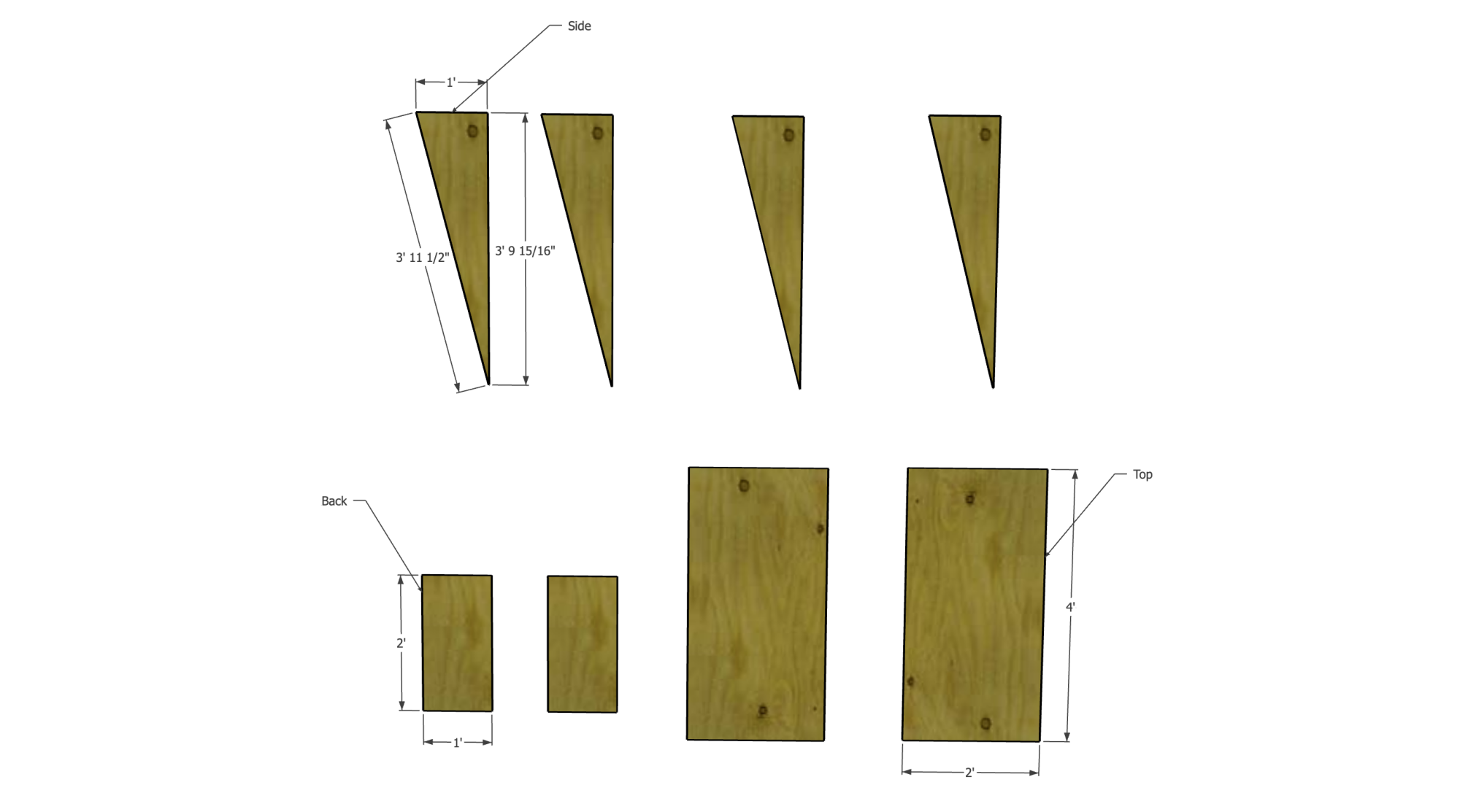 Beanbag toss parts layout