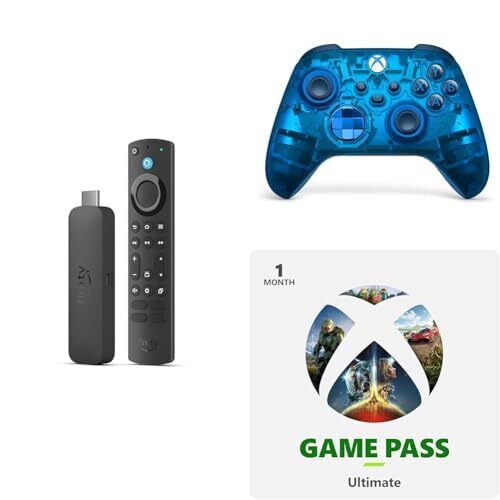 Amazon Fire TV Stick 4K Max, Sky Cipher Special Edition Core Wireless Controller, and 1 Month Game Pass Ultimate Bundle