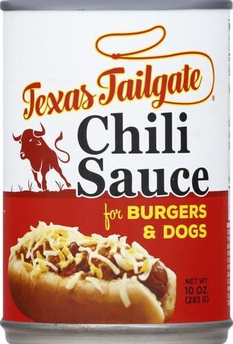 Texas Tailgate Chili Sauce for Burgers and Dogs, 10 Oz