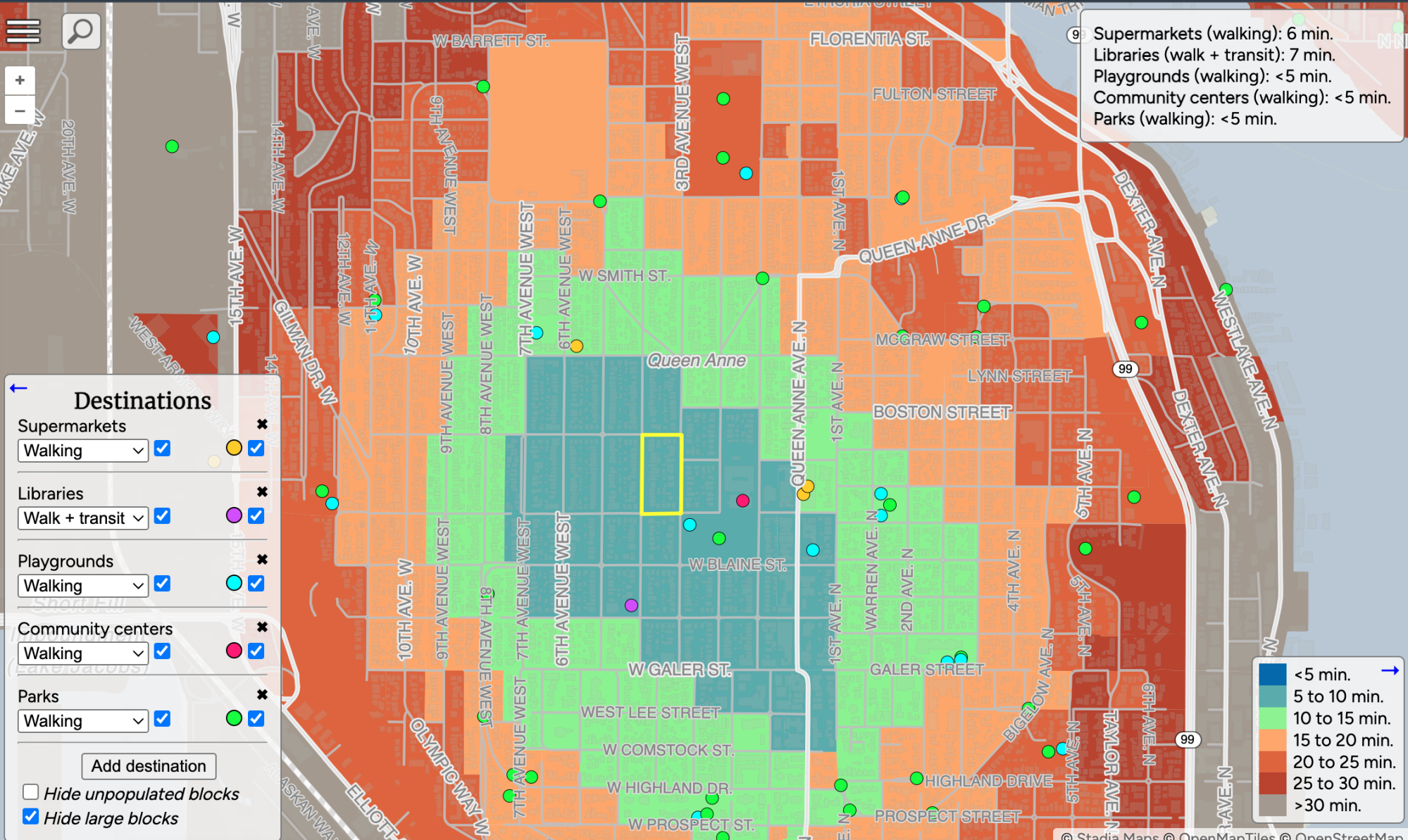 Close map amenities