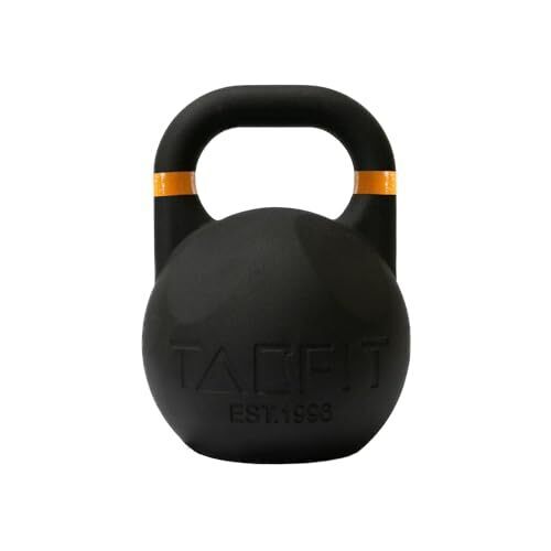 TACFIT Competition Kettlebell (Powder Coated) w Grooves - 33mm Handle for Fitness, Exercise, Strength Training and Weightlifting… (20)