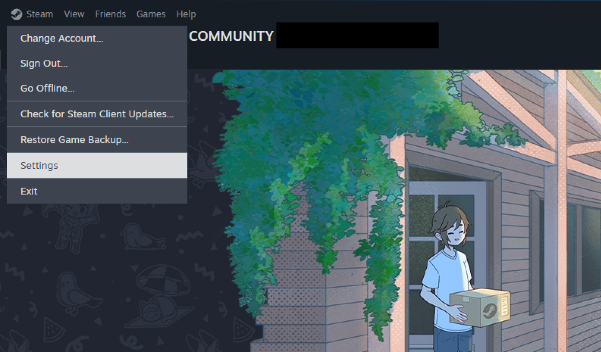 Screenshot of Steam