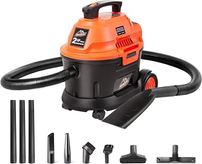 Armor All AA255W 2.5 Gallon 2 Peak HP Utility Wet/Dry Car and Shop Vac