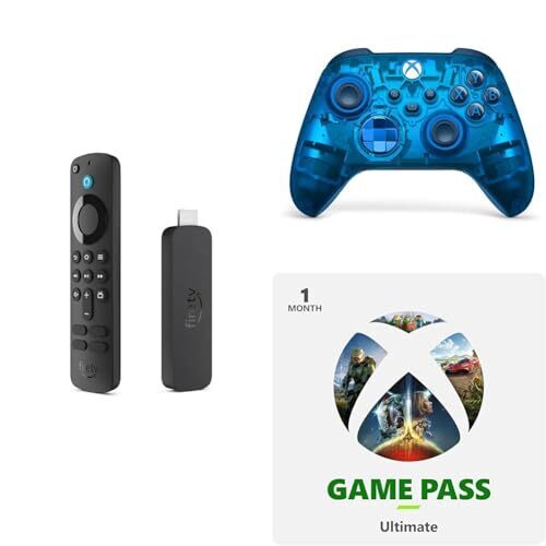 Amazon Fire TV Stick 4K, Sky Cipher Special Edition Core Wireless Controller, and 1 Month Game Pass Ultimate Bundle