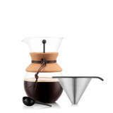 Bodum 34oz Pour Over Coffee Dripper w/ Reusable Stainless Steel Filter, Brown, Cork